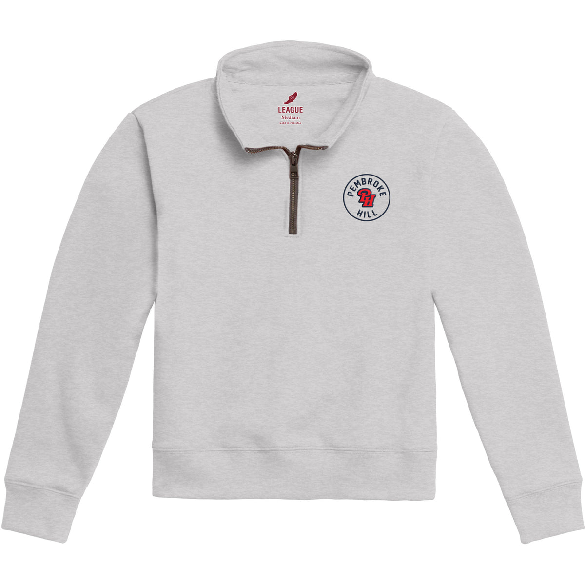 YOUTH 1/4 ZIP LEAGUE GRAY S & M