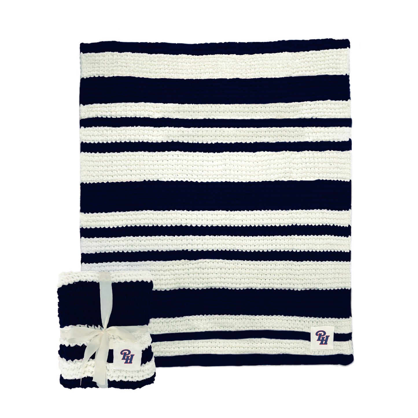BLANKET CABLE THROW NAVY
