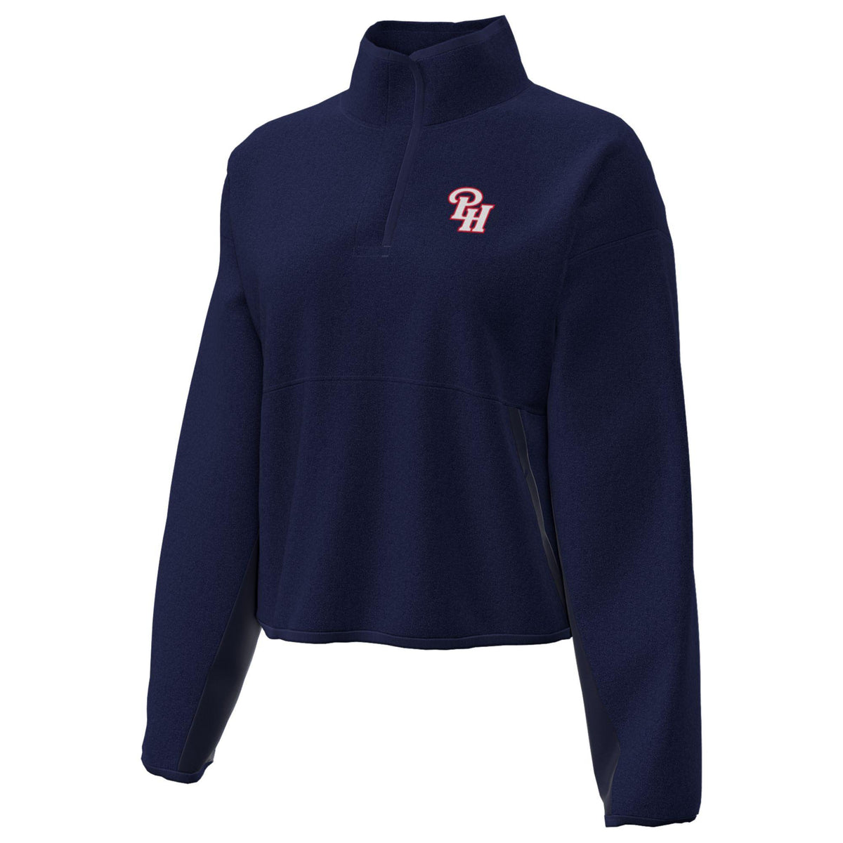 SS WMNS UA FLEECE SNAP PULLOVER NAVY XS-XL