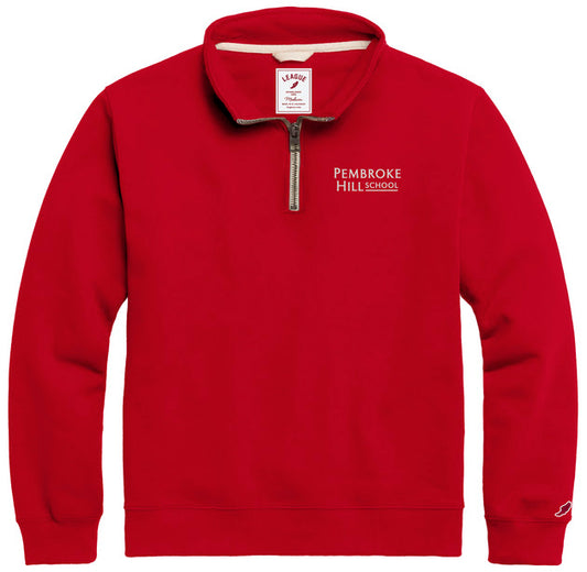 SS 1/4 ZIP LEGACY RED S-XXL
