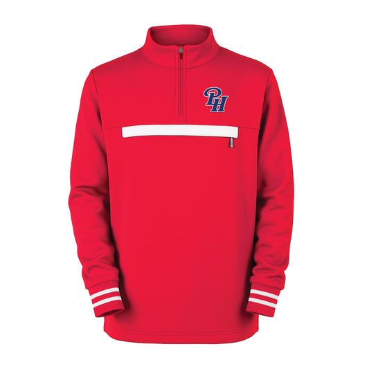 YOUTH 1/4 ZIP ATLAS GARB RED S- XL