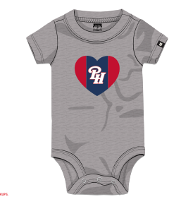 ONESIES CHARLIE HUSTLE GRAY 0-6MONTHs- 6-18 MONTHS