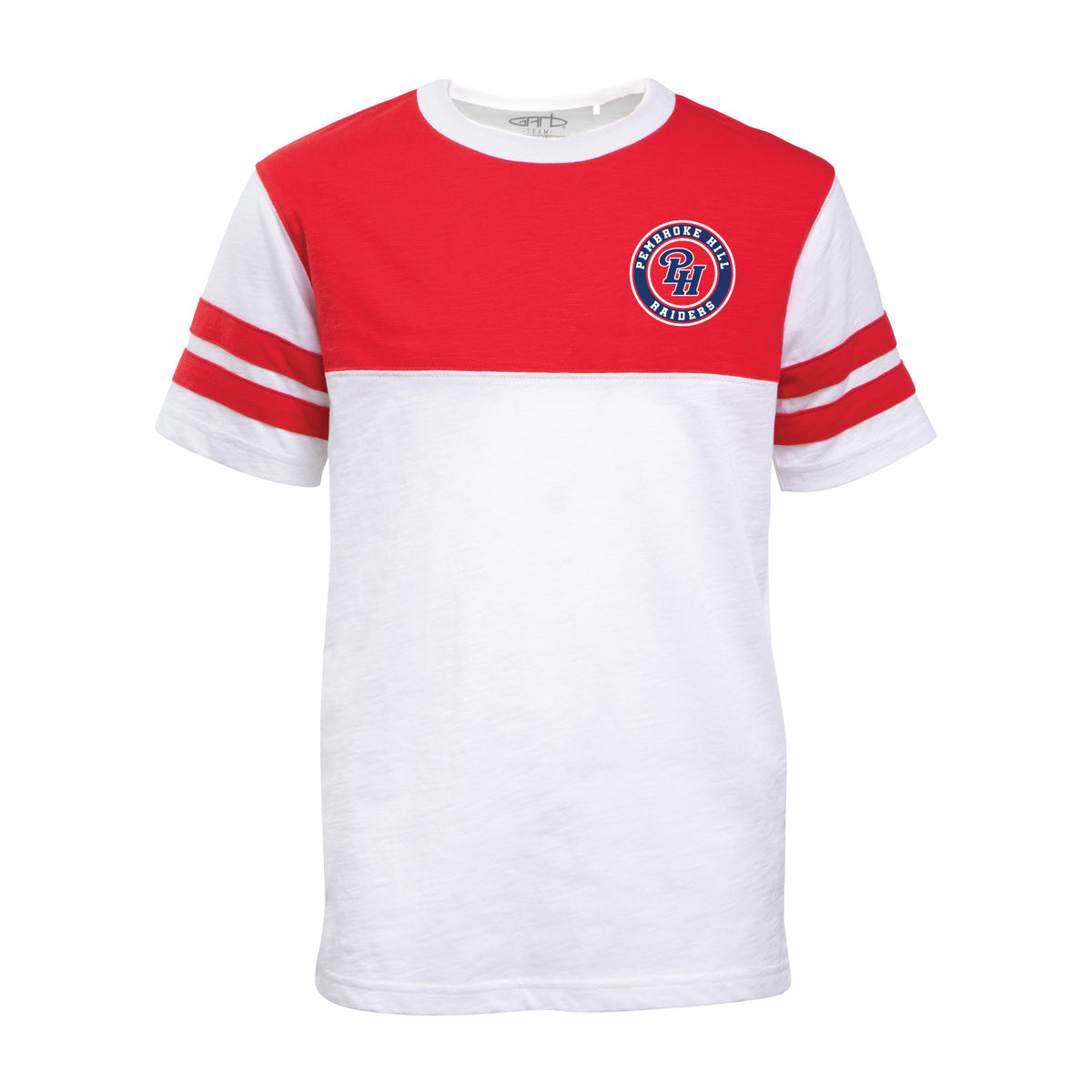 YOUTH T-SHIRT COLORBLOCK RED S-XL
