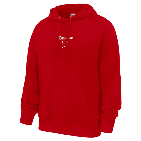 SS HOOD NIKE  CLUB FLEECE RED S-XXL