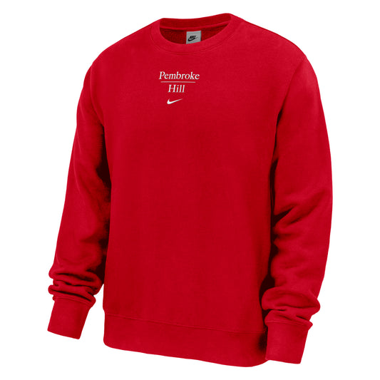 SS CREW NIKE  CLUB FLEECE RED S- XL