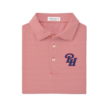 POLO PETER MILLAR STRIPE RED S-XL