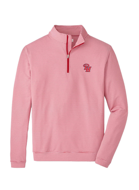 SS 1/4 ZIP PETER MILLAR RED STRIPE S-XXL