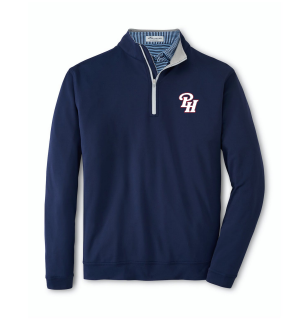 SS 1/4 ZIP PETER MILLAR NAVY S-XXL
