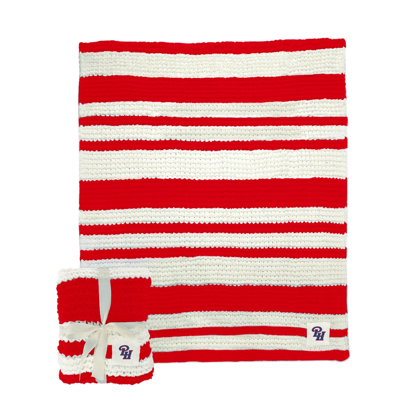 BLANKET CABLE THROW RED