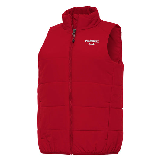 VEST WMN PUFF RED S-XL